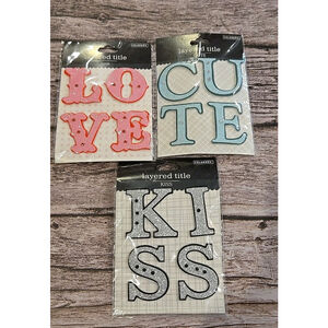 Layered Title Scrapbook Journaling Stickers Lot Of 3 New-Sealed (184)